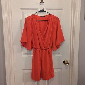 Honey Punch Mini Dress - orange/pink/coral ish